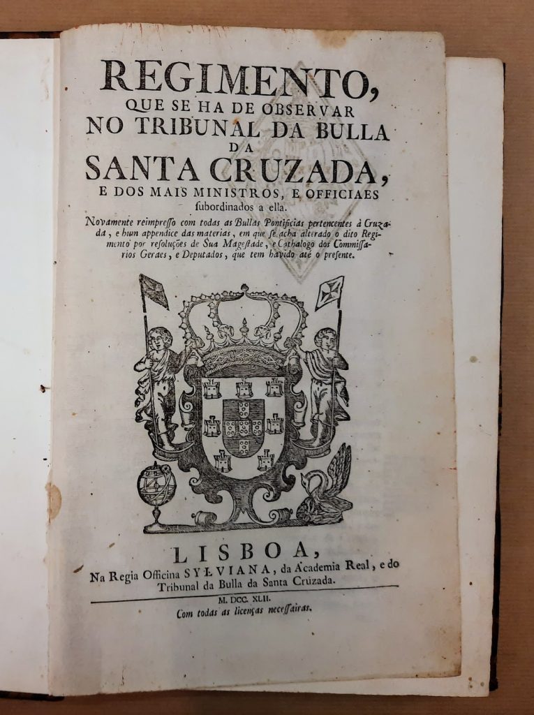 Regimento, que se ha de observar da bulla da santa cruzada, e dos mais ministros, e officiaes subordinados a ella