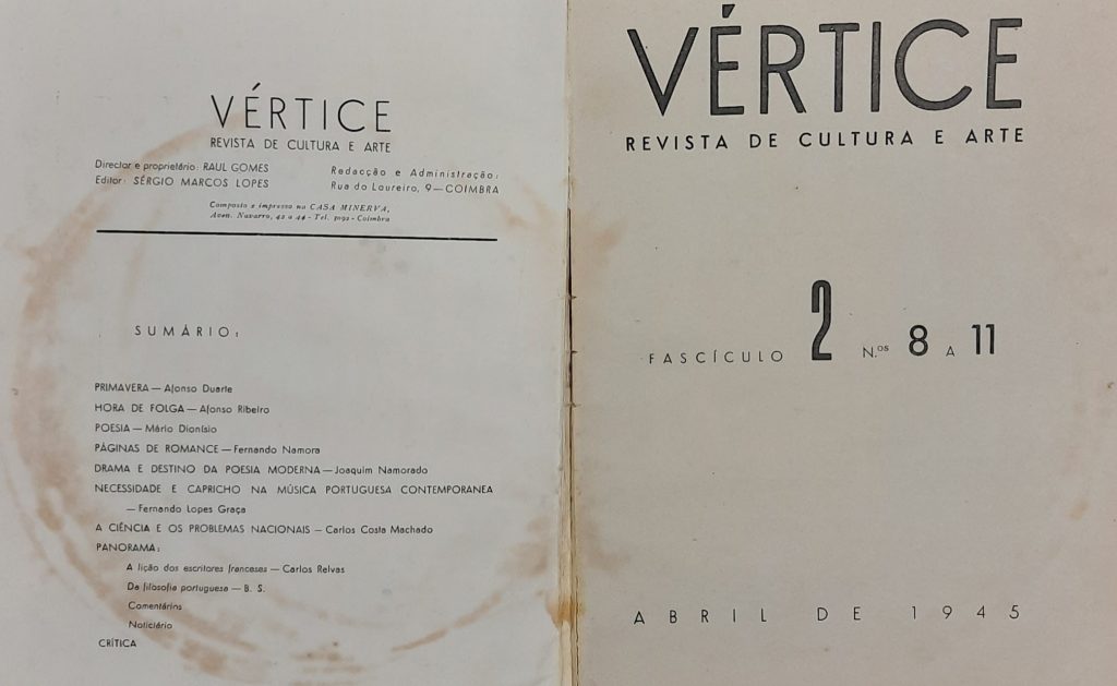 Revista Vértice | Fascículo 2, números 8 a 11, Abril de 1945