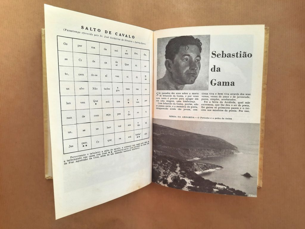 Almanaque Bertrand 1963 - página interior sobre Sebastião da Gama