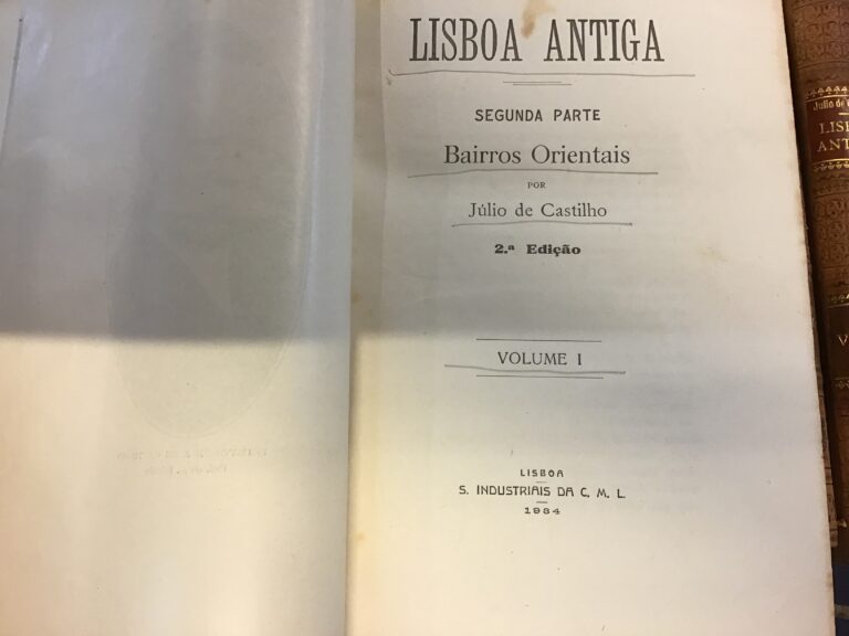 LISBOA ANTIGA | Júlio de Castilho